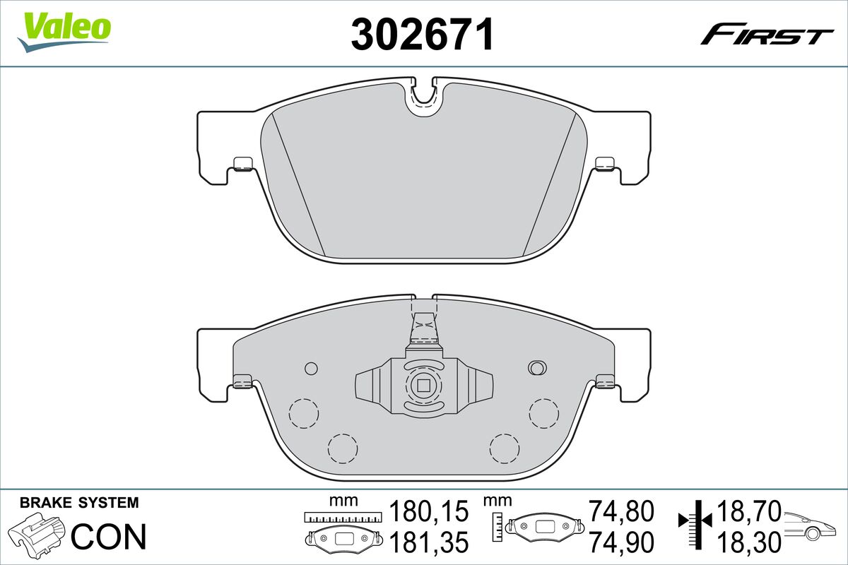 VALEO Fékbetét, mind 302671_VALEO